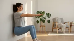 Pomalé dřepy na stěně: jednoduché cvičení bez zatížení kolen